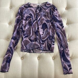 Purple flower cover up